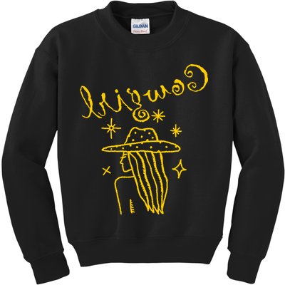 Reverse Cowgirl Script Stars Logo Kids Sweatshirt