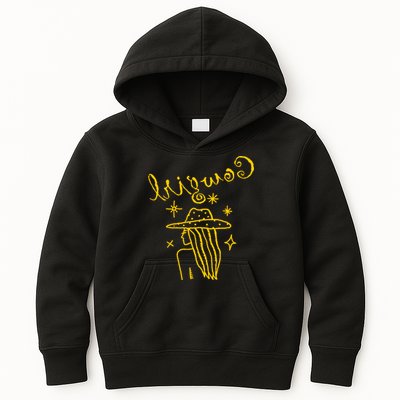 Reverse Cowgirl Script Stars Logo Kids Hoodie