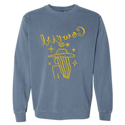 Reverse Cowgirl Script Stars Logo Garment-Dyed Sweatshirt