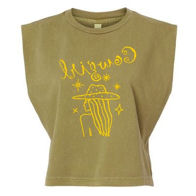 Reverse Cowgirl Script Stars Logo Garment-Dyed Women's Muscle Tee