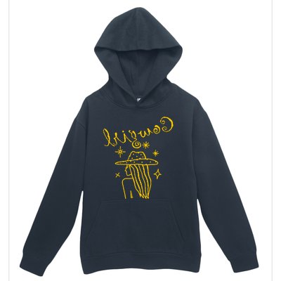 Reverse Cowgirl Script Stars Logo Urban Pullover Hoodie