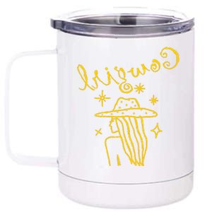 Reverse Cowgirl Script Stars Logo 12 oz Stainless Steel Tumbler Cup