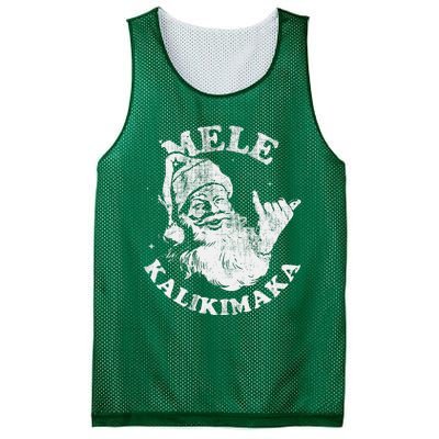 Retro Christmas Surf Mele Kalikimaka Santa Shaka Hawaii Mesh Reversible Basketball Jersey Tank