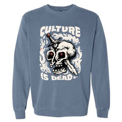 Rebel Culture Skull Garment-Dyed Sweatshirt