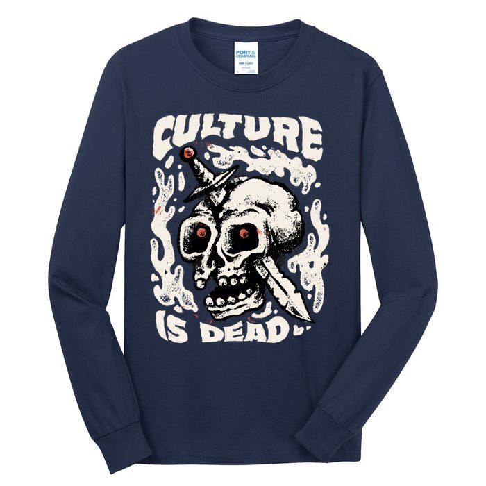 Rebel Culture Skull Tall Long Sleeve T-Shirt