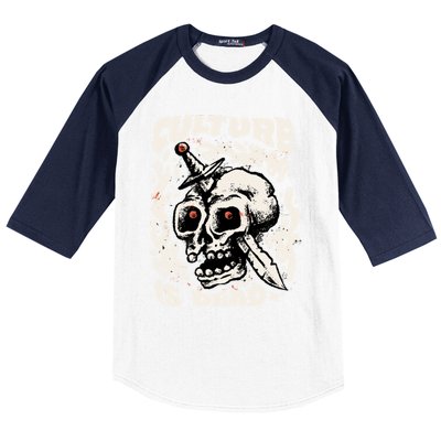 Rebel Culture Skull Baseball Sleeve Shirt