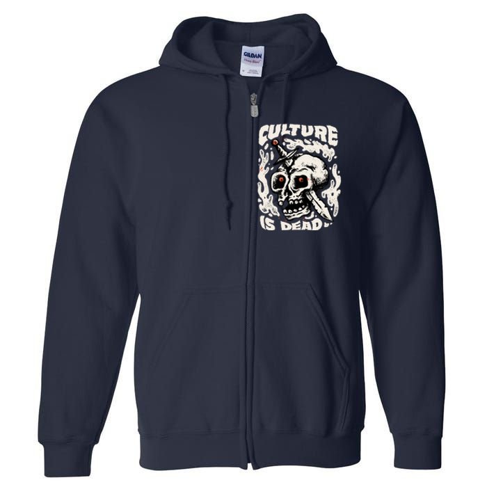 Rebel Culture Skull Full Zip Hoodie