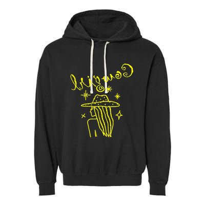 Reverse Cowgirl Script Stars Garment-Dyed Fleece Hoodie