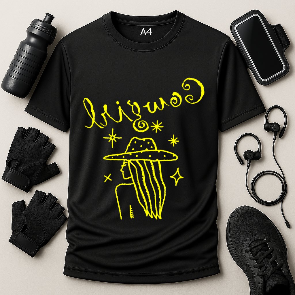 Reverse Cowgirl Script Stars Performance Shirt