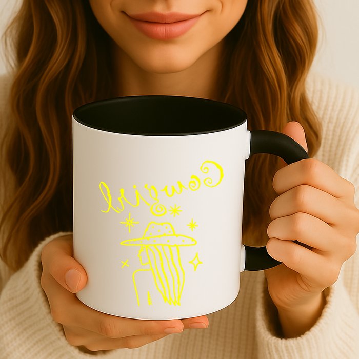 Reverse Cowgirl Script Stars Mug