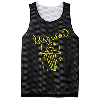 Reverse Cowgirl Script Stars Mesh Reversible Basketball Jersey Tank