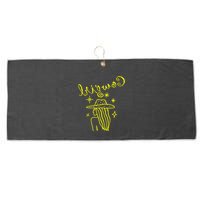 Reverse Cowgirl Script Stars Large Microfiber Waffle Golf Towel
