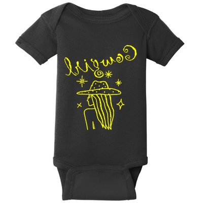 Reverse Cowgirl Script Stars Baby Bodysuit