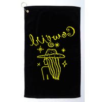 Reverse Cowgirl Script Stars Golf Towel