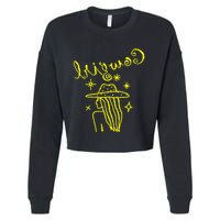 Reverse Cowgirl Script Stars Cropped Pullover Crew