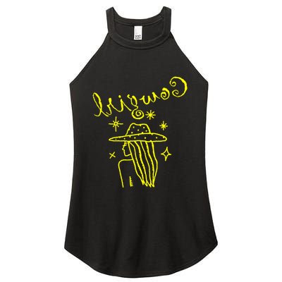 Reverse Cowgirl Script Stars Women's Perfect Tri Rocker Tank