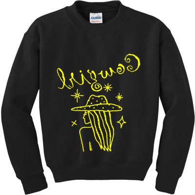 Reverse Cowgirl Script Stars Kids Sweatshirt