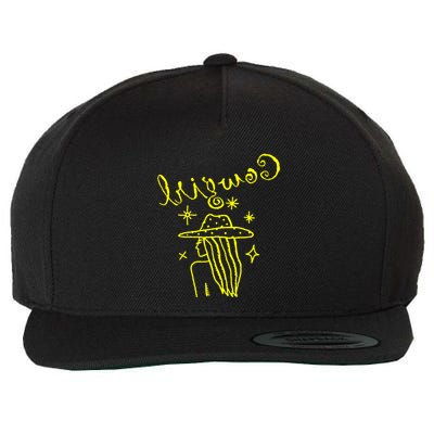 Reverse Cowgirl Script Stars Wool Snapback Cap