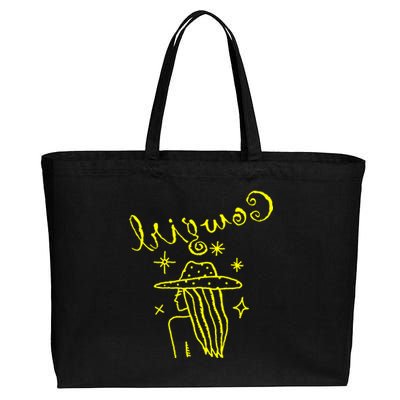 Reverse Cowgirl Script Stars Cotton Canvas Jumbo Tote