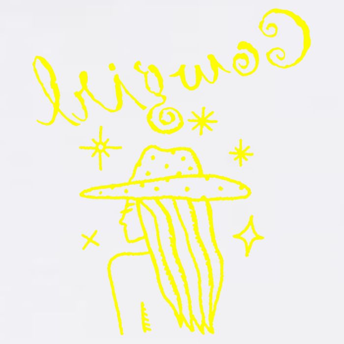 Reverse Cowgirl Script Stars Garment-Dyed Sweatshirt