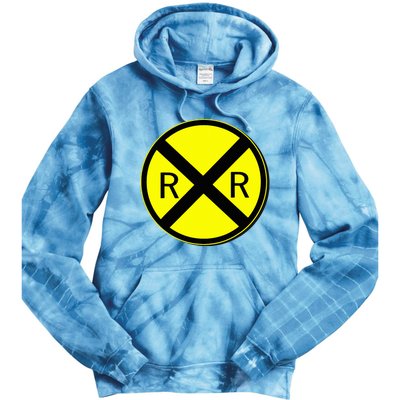 Railroad Crossing Sign Simple Easy Halloween Costume Tie Dye Hoodie