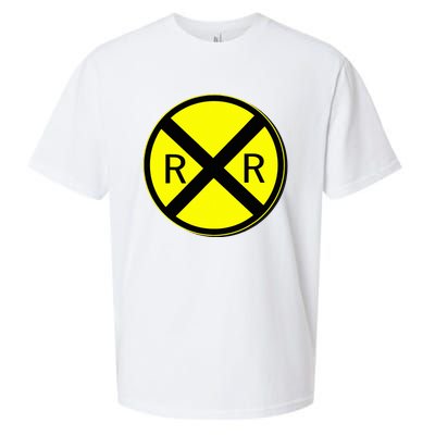 Railroad Crossing Sign Simple Easy Halloween Costume Sueded Cloud Jersey T-Shirt