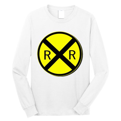 Railroad Crossing Sign Simple Easy Halloween Costume Long Sleeve Shirt