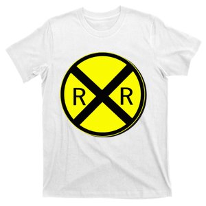 Railroad Crossing Sign Simple Easy Halloween Costume T-Shirt