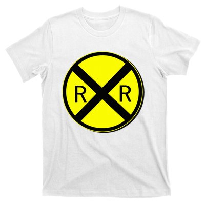 Railroad Crossing Sign Simple Easy Halloween Costume T-Shirt