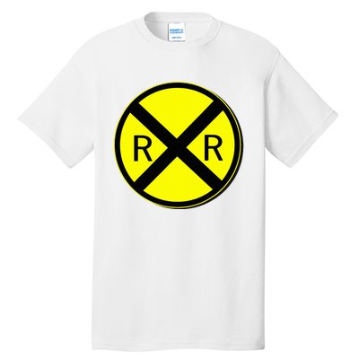 Railroad Crossing Sign Simple Easy Halloween Costume Tall T-Shirt