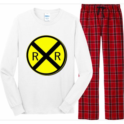 Railroad Crossing Sign Simple Easy Halloween Costume Long Sleeve Pajama Set