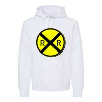 Railroad Crossing Sign Simple Easy Halloween Costume Premium Hoodie