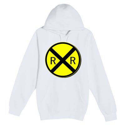 Railroad Crossing Sign Simple Easy Halloween Costume Premium Pullover Hoodie