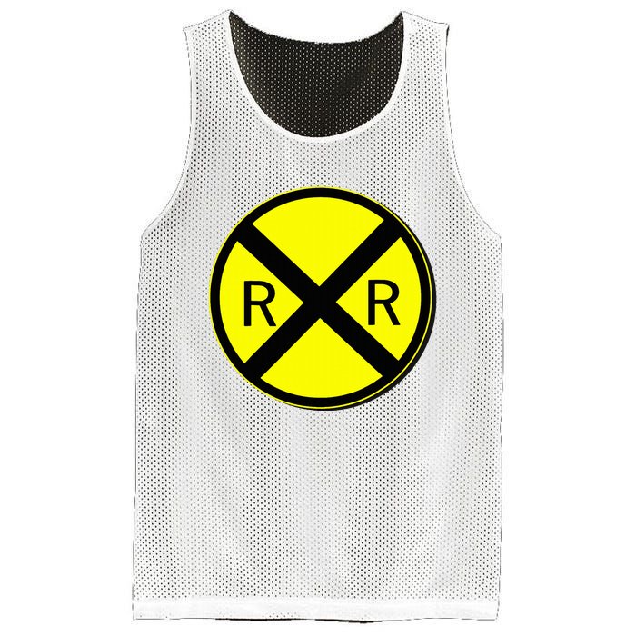 Railroad Crossing Sign Simple Easy Halloween Costume Mesh Reversible Basketball Jersey Tank