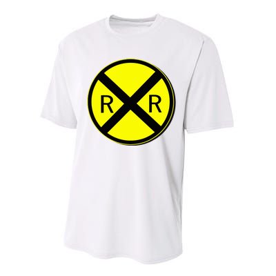 Railroad Crossing Sign Simple Easy Halloween Costume Performance Sprint T-Shirt