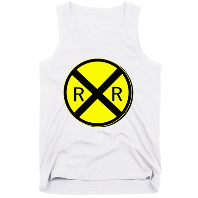 Railroad Crossing Sign Simple Easy Halloween Costume Tank Top