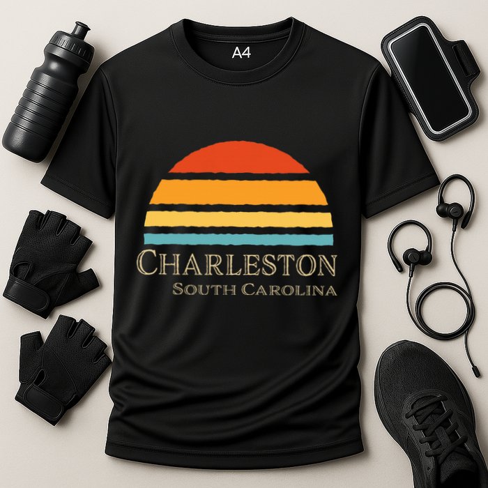 Retro Charleston South Carolina Cooling Performance Crew T-Shirt