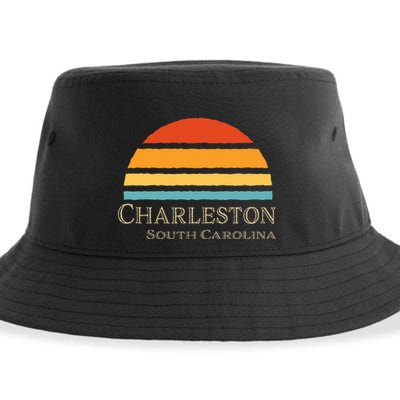 Retro Charleston South Carolina Sustainable Bucket Hat