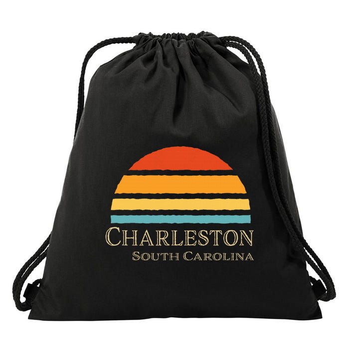 Retro Charleston South Carolina Drawstring Bag