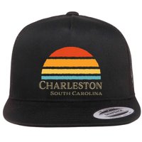 Retro Charleston South Carolina Flat Bill Trucker Hat