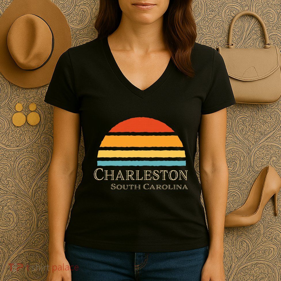 Retro Charleston South Carolina Women's V-Neck T-Shirt