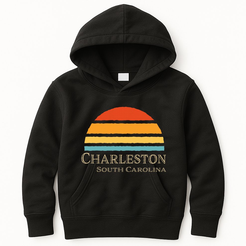 Retro Charleston South Carolina Kids Hoodie