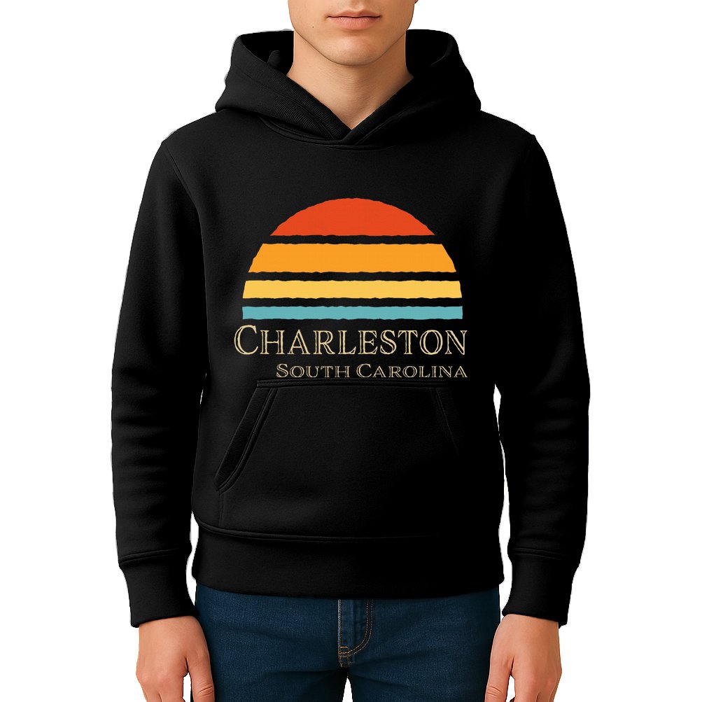 Retro Charleston South Carolina Kids Hoodie