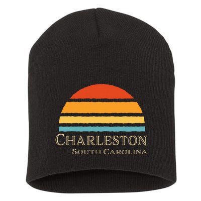 Retro Charleston South Carolina Short Acrylic Beanie