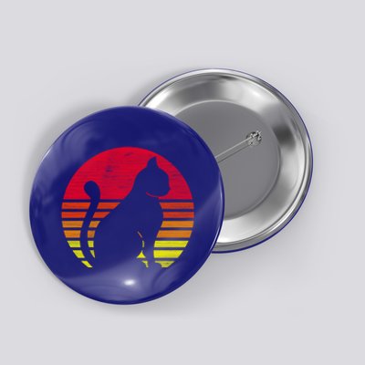 Retro Cat Silhouette Cute Gift Button