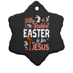 retro Christian Silly Rabbit Easter For Jesus Ceramic Star Ornament