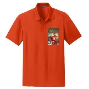 Retro Christmas Story Line Dry Zone Grid Polo