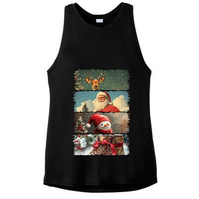 Retro Christmas Story Line Ladies PosiCharge Tri-Blend Wicking Tank