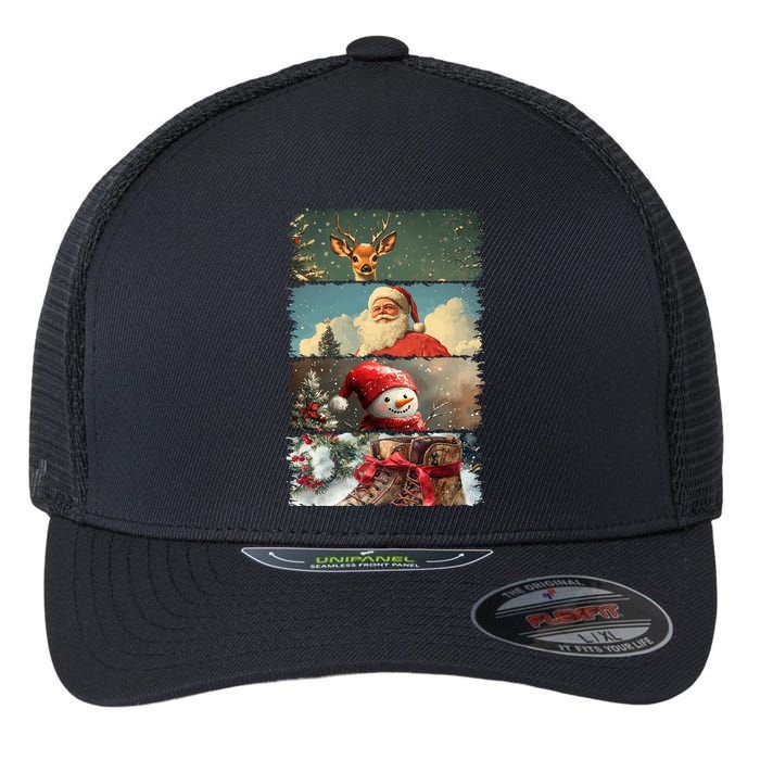 Retro Christmas Story Line Flexfit Unipanel Trucker Cap