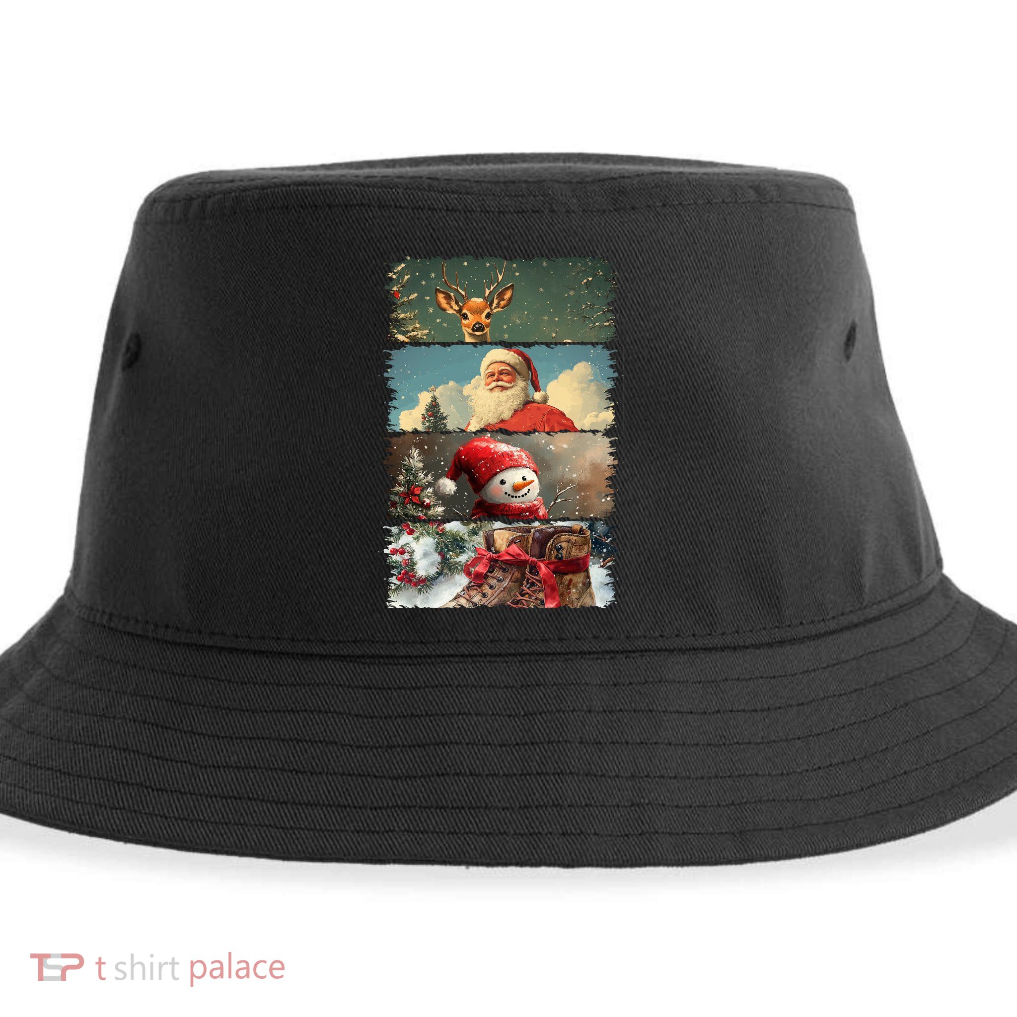 Retro Christmas Story Line Sustainable Bucket Hat